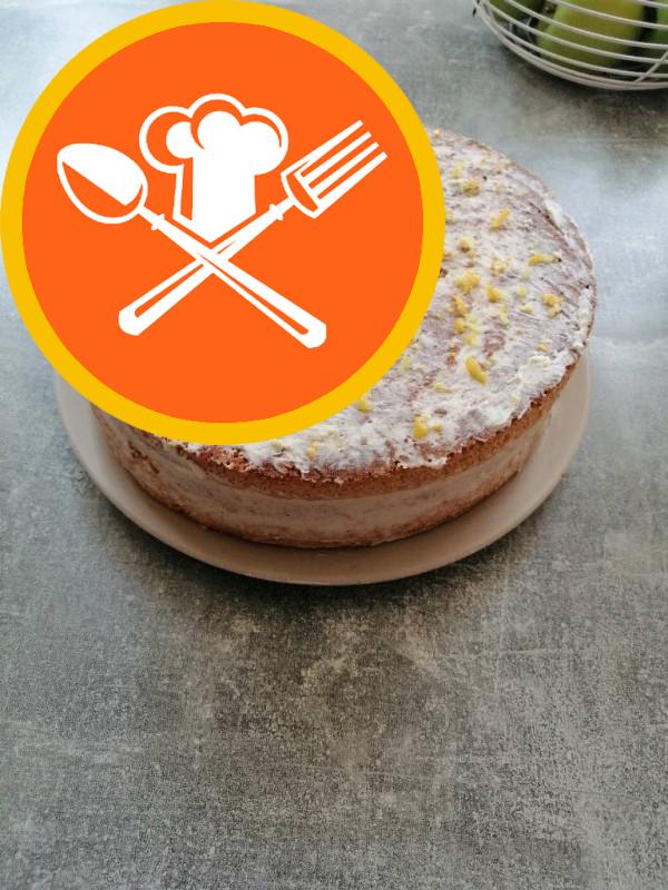 Vintage κέικ με βουτυρόκρεμα λεμονιού