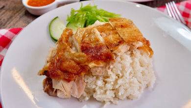 Συνταγή ψημένου ασιατικού ρυζιού κοτόπουλου